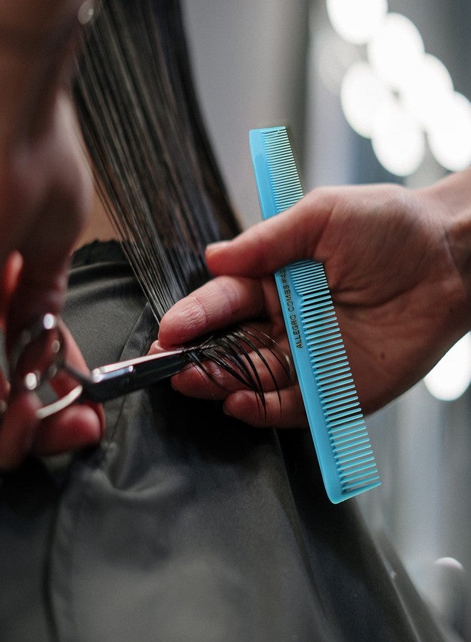 Allegro Combs 420 Hair Stylist Barbers Cutting Combs Beard Comb Mustache Mens Women Toddler Boys Braiding Hair Parting Usa 3 Pc. (Baby blue) - Image 5