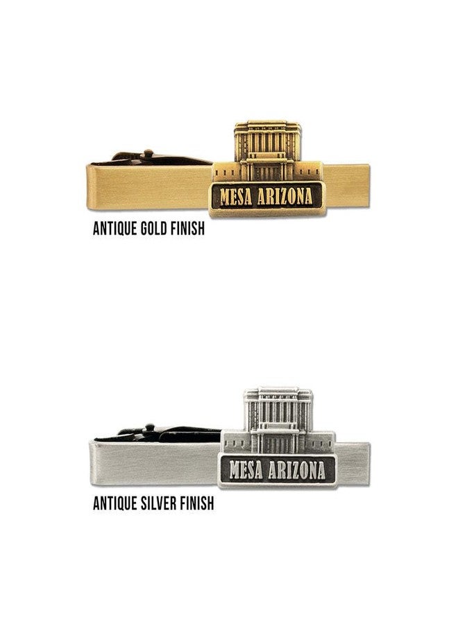 Ringmasters Silver Tie Clip by Ringmasters | LDS Temple Tie Clips for Men with Antique Silver Finish | Suit Accessories for Weddings, Church, & Formal Events | Versatile Tie Pin, (Mesa Arizona) - Image 4