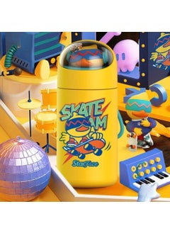 StarAndDaisy StarAndDaisy Smart Kids School Water Bottle SUS Insulated Thermos (Starface-6 Yellow)  - Image 1