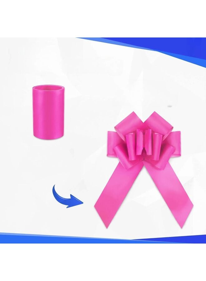 أقواس السحب، أقواس الهدايا، قوس عملاق للسيارة، قوس عيد الميلاد، قوس للهدايا لباقة الهدايا، ترتيبات الزهور، ديكورات الزفاف (وردي) - Image 4