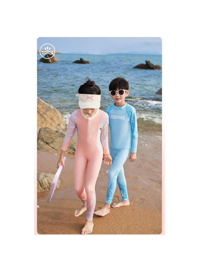 YouYou Children's Swimsuit Girl One-piece Mid-to-large Kids New Long Sleeve Long Pants Junior High School Student Professional Swimming Training Swimsuit - Image 5
