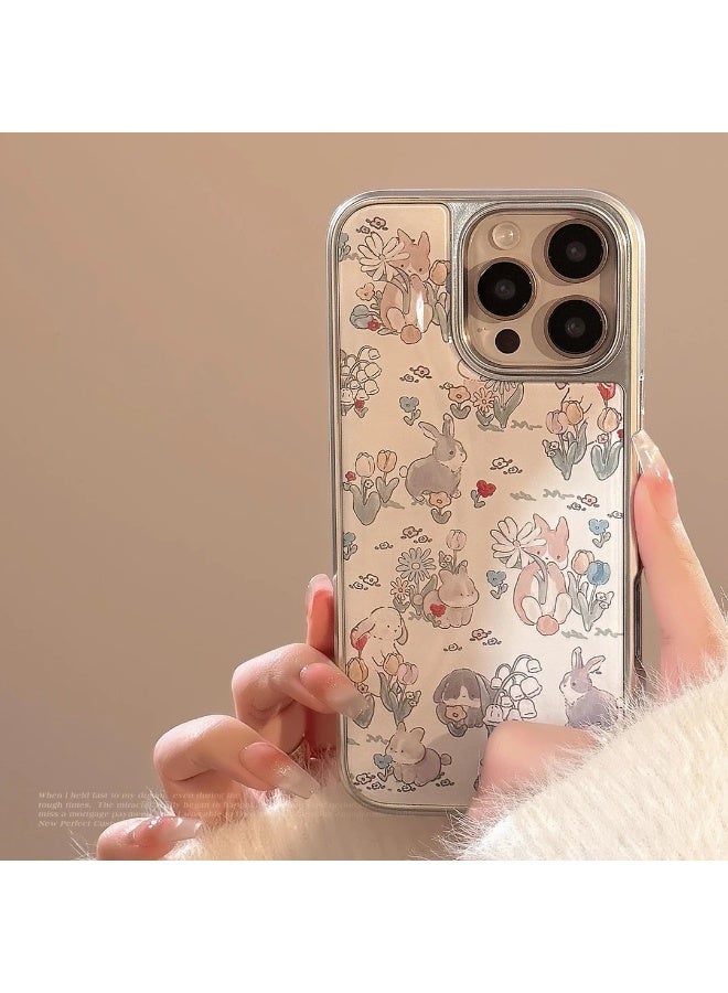 NIBEMINENT Tulip Rabbit Protective TPU Case Cover For iPhone 15 Pro - Image 2