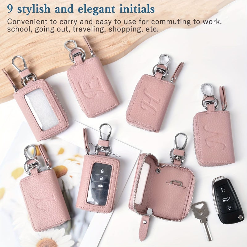 Blue Pu Leather Key Case With Remote Control Holder Durable Key Ring For Daily Commute Ideal Gift For Valentine Mothers Fathers Teachers Day - Image 2