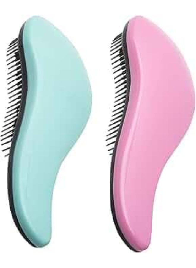 Professional Detangling Hair Brush, Painless Wet and Dry Hair Brush for Women, Men and Kids, Ergonomic Design Multicolor for Quick and Smooth Styling Without Pulling or Breaking-(color may vary) - Image 1