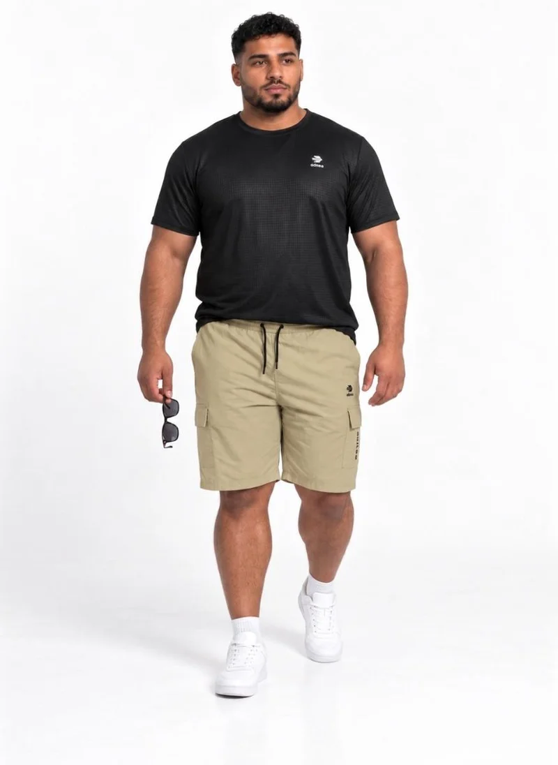 Abitos Cream Weekend Warrior Plus Size Cargo Shorts Off White for Men | Best Price UAE