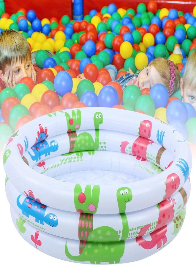 Honio Little Pump Pool, Summer WearResistant Children Dinosaur Mini Pool, Inflatable for Baby Kids Training Home, Balcony, Beach, Lakeside Dog, Cat Pet House - Image 3