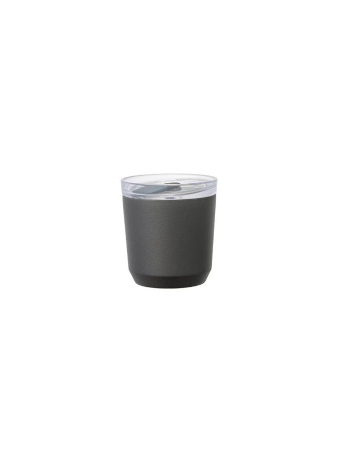 TO GO Stainless Steel Travel Tumbler with Plug Lid Black 8oz
