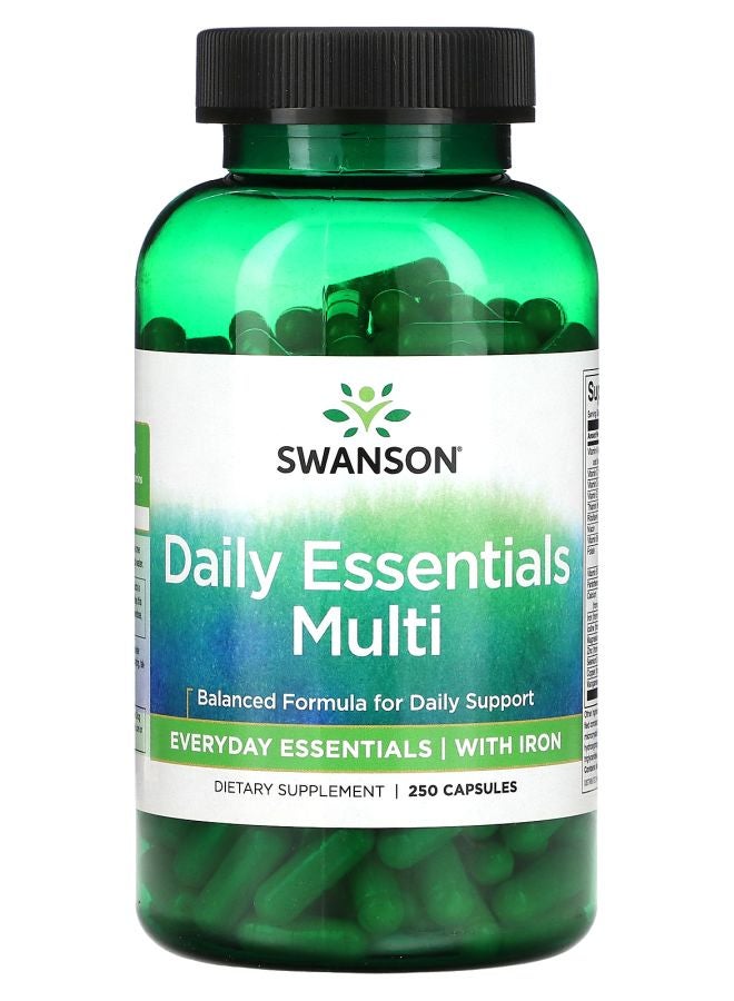 SWANSON Daily Essential Multi with Iron 250 Capsules