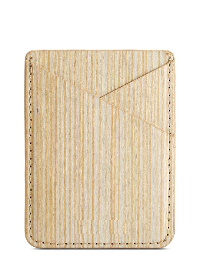 5esha Wooden Grain Mobile Card Holder 
