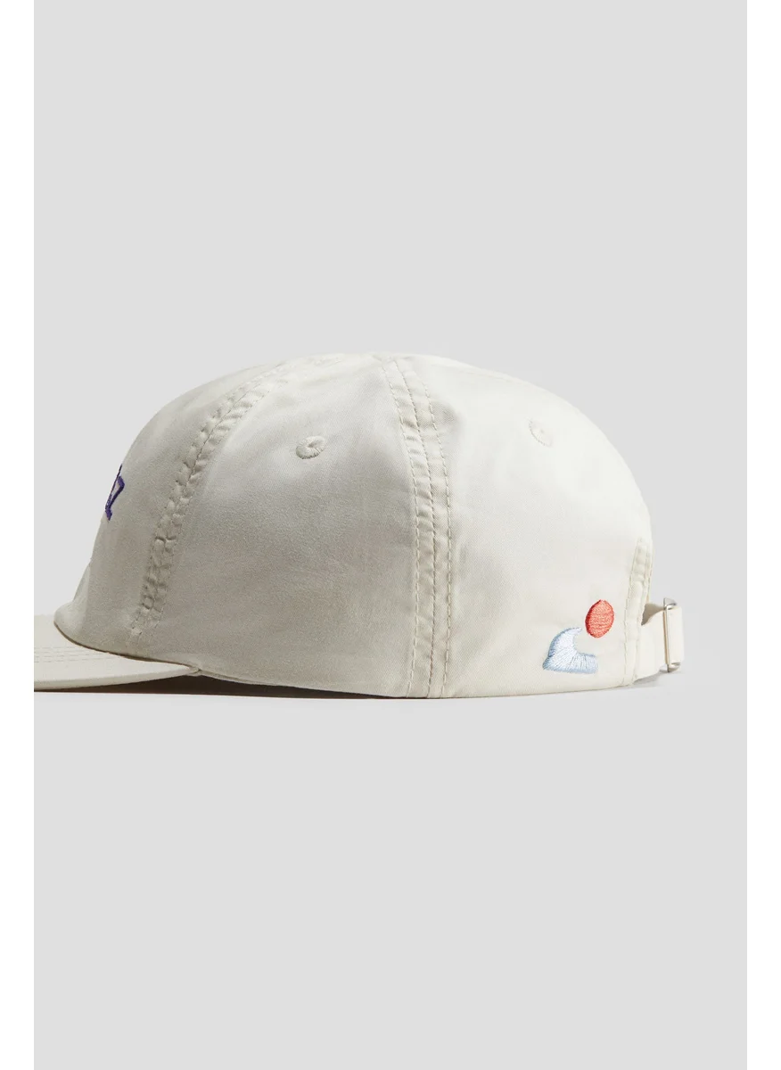 اتش اند ام Embroidery-Motif Cotton Twill Cap