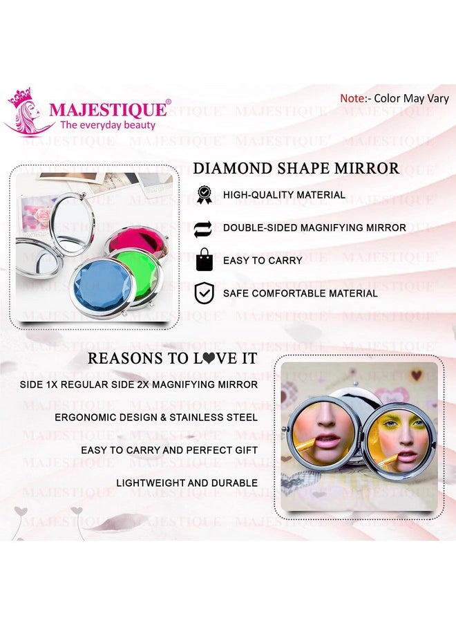 MAJESTIQUE Magnifying Compact Mirror Curved (Color May Vary)  - Image 4