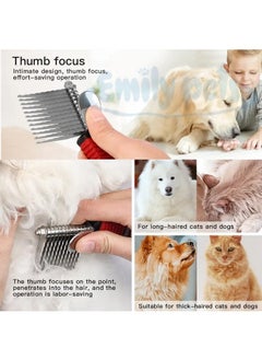 Dog Grooming Combo Set Dog Plastic Slicker Brush With Press Key For Puppies And Dogs With Dogs Dematting Comb, Stainless Steel Blades Rakes For Dog, Puppy, Cat,Rabbit(Pack 2, Multi Color) - pzsku/Z21336EDCD58DABD32CEFZ/45/_/1728312655/92ca697b-8288-4f23-8056-fec9d1c53270