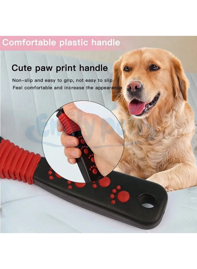 Emily Pets Dog Grooming Combo Set Dog Plastic Slicker Brush With Press Key For Puppies And Dogs With Dogs Dematting Comb, Stainless Steel Blades Rakes For Dog, Puppy, Cat,Rabbit(Pack 2, Multi Color) - Image 4