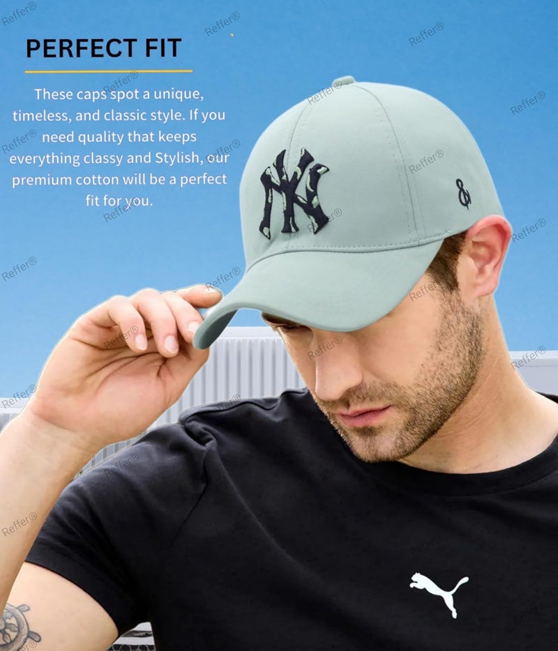 REFFER Unisex Baseball Caps, Comfortable, Stylish Design, Caps Branded with Adjustable Buckle, Summer caps for Men, Cricket Caps for Men, Gym Caps for Men, Sports Caps for Men Women - Image 2