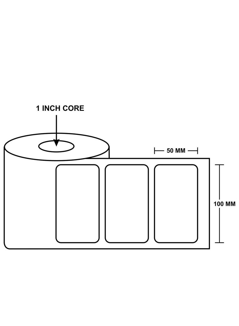 ديسيجيباك DCGPAC، ملصقات رمز الشريط الحراري TT 4x6 بوصة 1000 ملصق لكل لفة (100 مم × 50 مم) تستخدم لطباعة ملصقات الشحن، عبوة من قطعة واحدة - Image 2