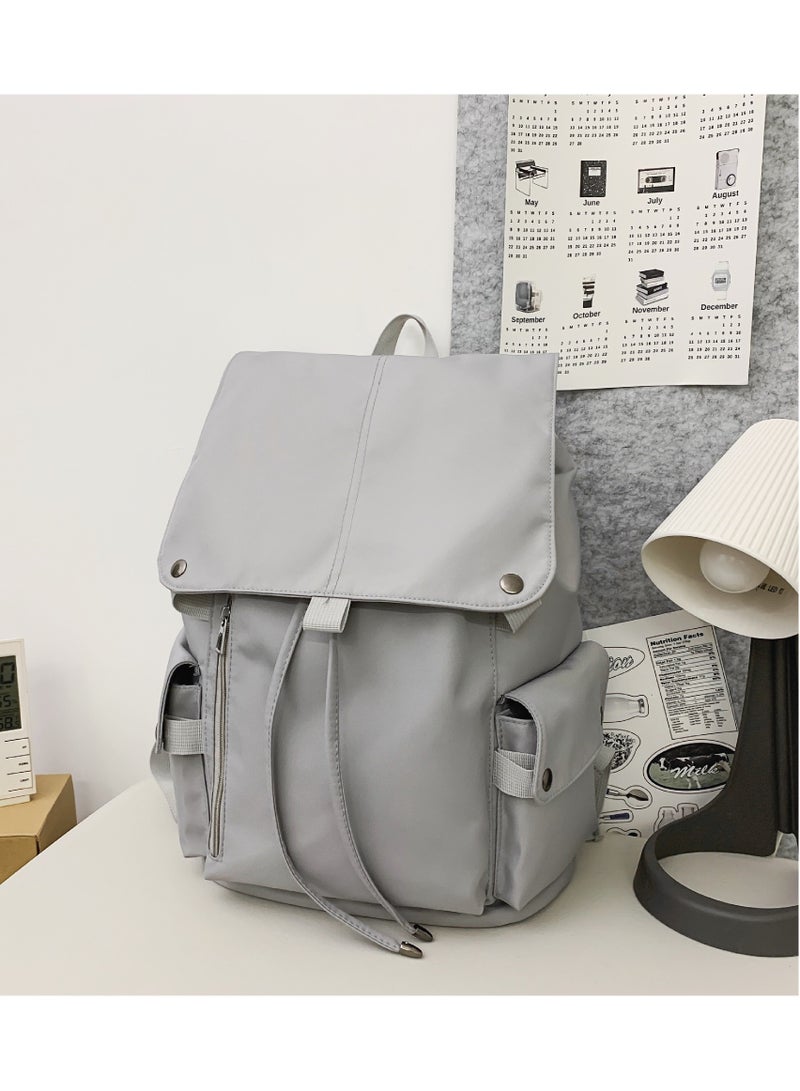 SKT Shiketro Simple Large Capacity Backpack In Black  - Image 1