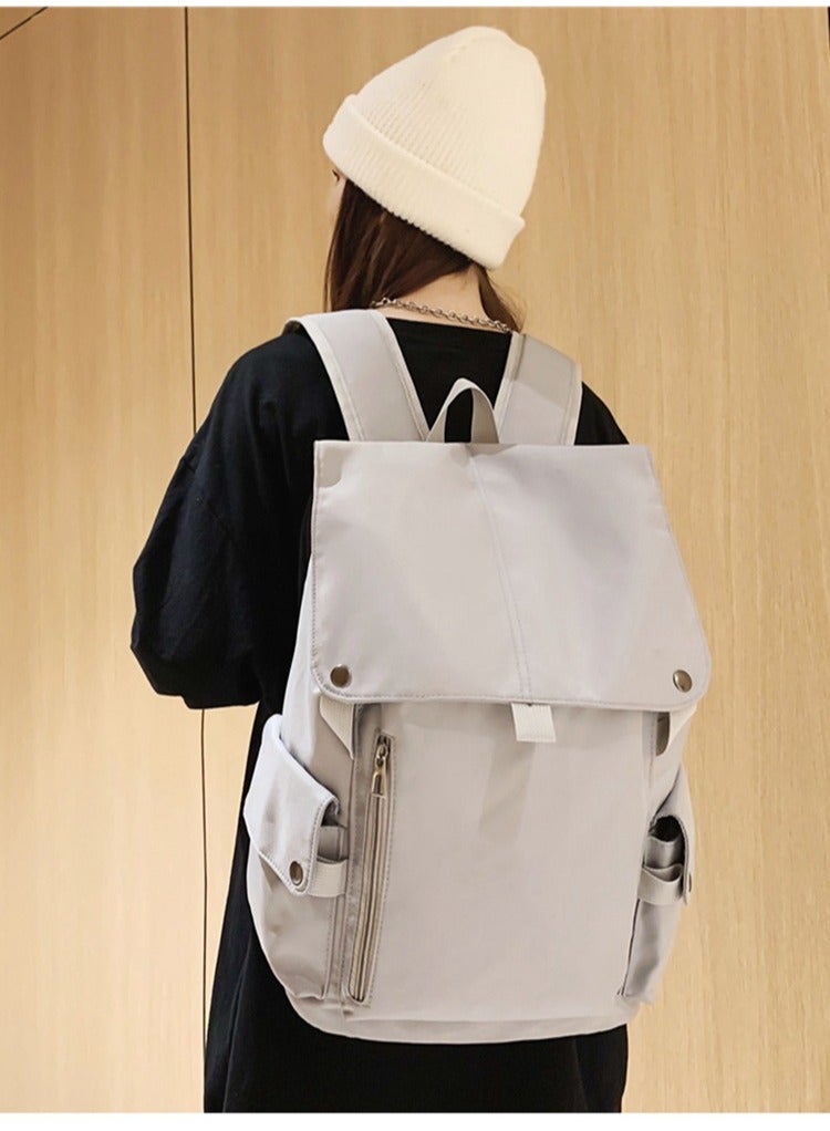 SKT Shiketro Simple Large Capacity Backpack In Black  - Image 5