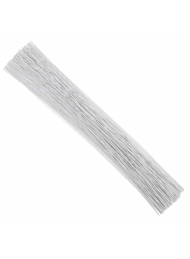 CCINEE 24 Gauge White Floral Wire Stem for Flower Arrangement Craft Supply,16 Inch,200PCS - Image 1
