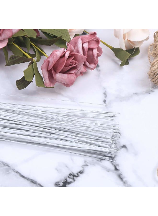 CCINEE 24 Gauge White Floral Wire Stem for Flower Arrangement Craft Supply,16 Inch,200PCS - Image 5