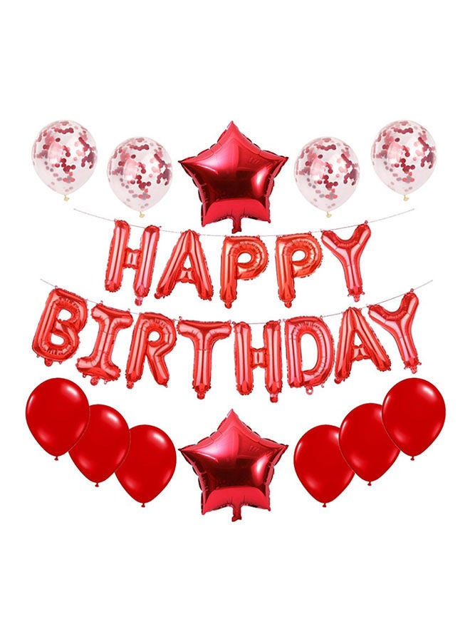 25-Piece Happy Birthday Party Balloon Set 9x7.17x0.87inch - Image 1