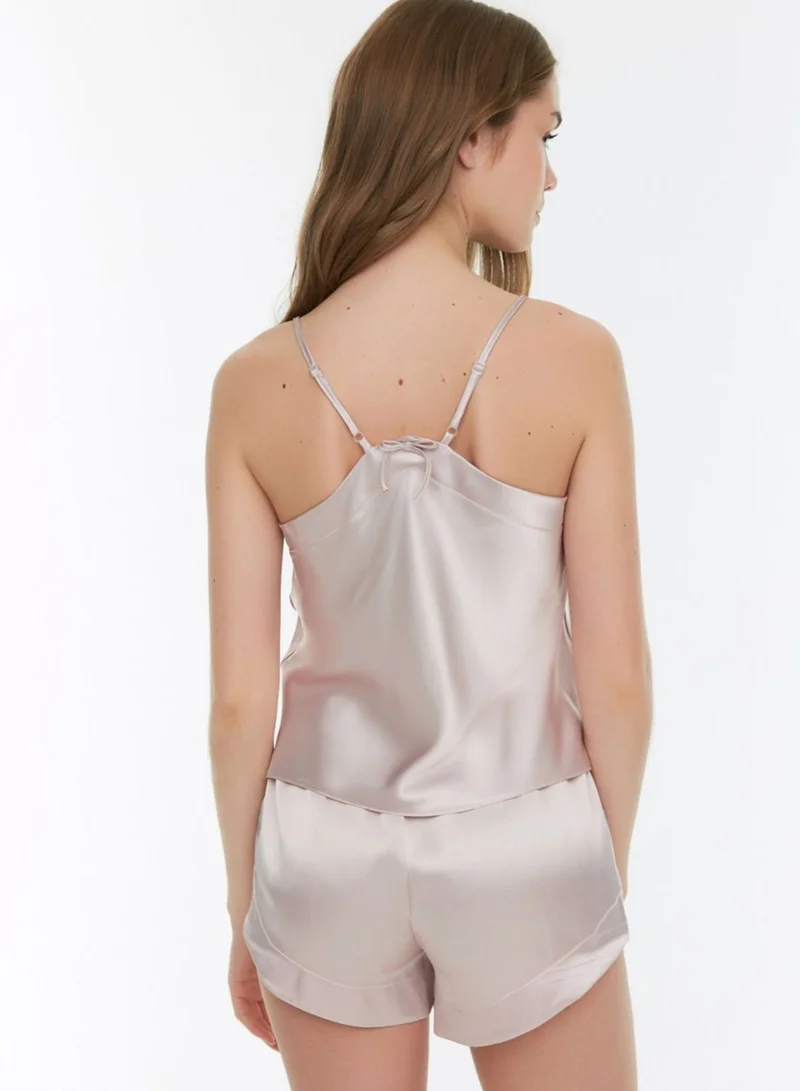 trendyol Cami Knitted Top & Shorts Set