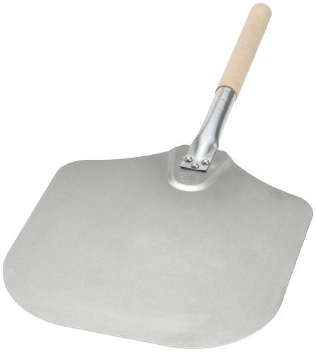 Honey Can Do Kitchen Supply Company Kitchen Supply 4431 Aluminum Pizza Peel with Wooden Handle, 12" x 14", Silver - Image 1
