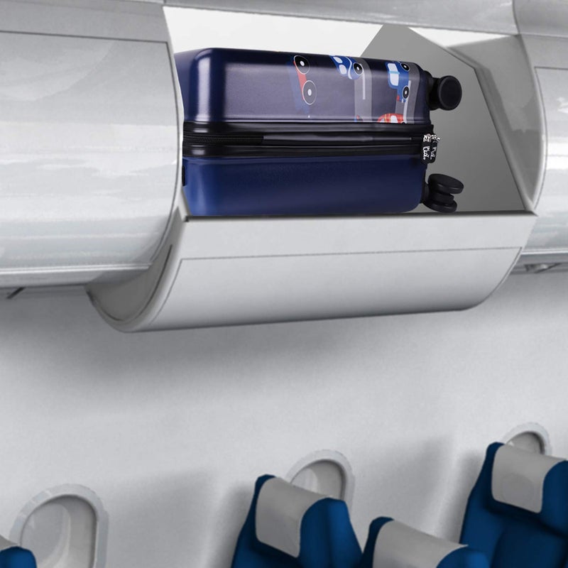 iPlay, iLearn Airplane Kids Luggage, Boys Carry On Suitcase, 18" Hardside Travel Luggage Set W/Backpack, Toddler Rolling Luggage W/ 4 Spinner Wheels, Children Holiday Birthday Gift - Image 5