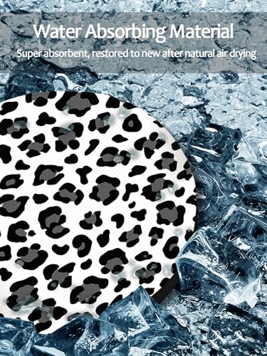 WOCOCN Cute Cup Holder Coasters for Car with Fingertip Grip, Auto Accessories for Women & Men,Pack of 2 (Snow Leopard) - Image 5