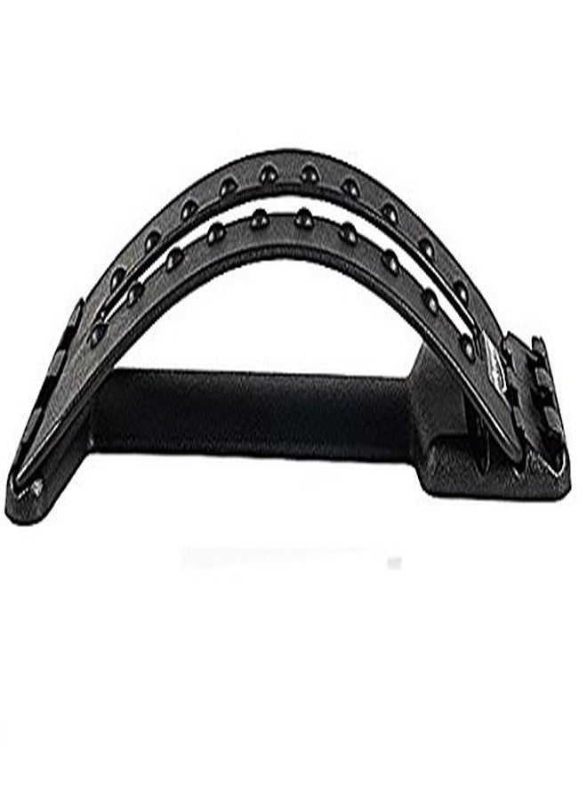 Inditradition Magic Lumber Back Support | Back Stretcher For Spinal Pain Relief | 3 Level Resistance (Black) - Image 1
