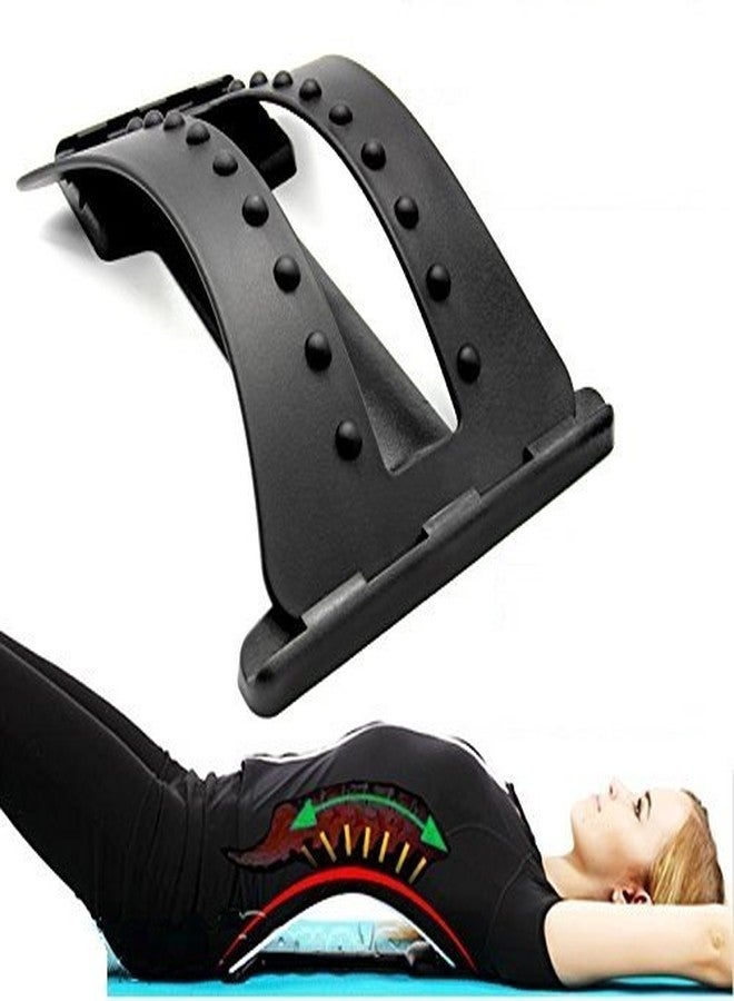 Inditradition Magic Lumber Back Support | Back Stretcher For Spinal Pain Relief | 3 Level Resistance (Black) - Image 2
