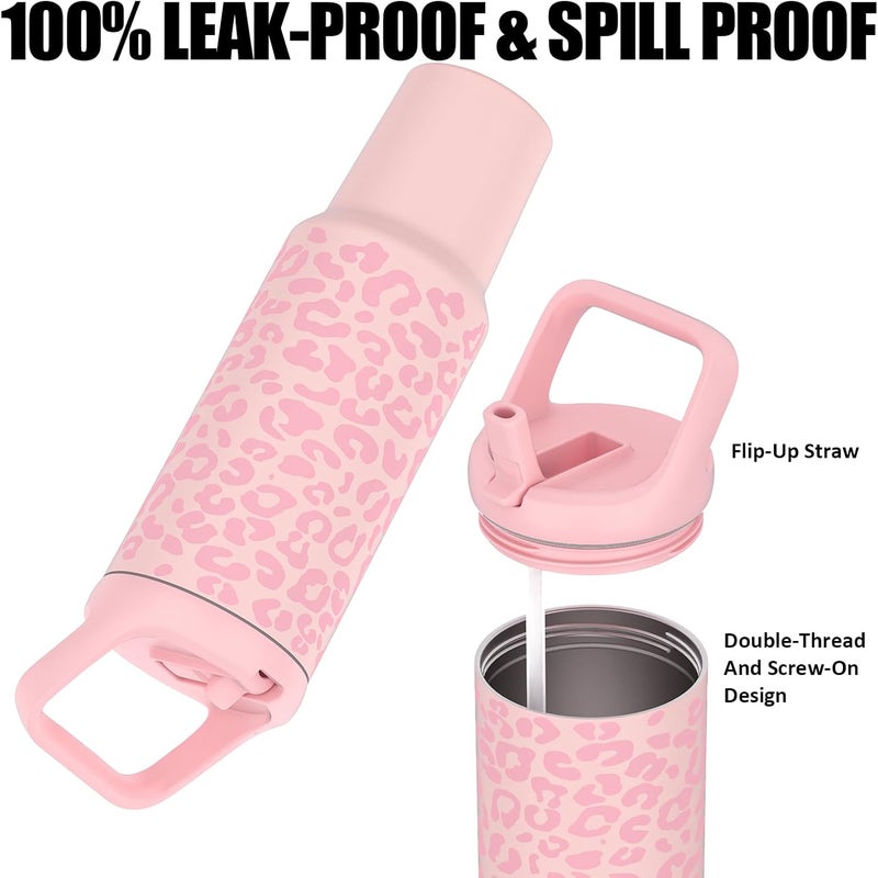 tronco 40 oz Tumbler with Handle and Straw, Leak-Proof Insulated Tumbler with Flip Straw and Top Handle, Reusable Insulated Cup Water Bottle for Home, Outdoors, Fits in Cup Holder, Cold for 30 Hours - Image 3