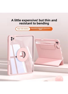 Generic Suitable For Ipadair6 Protective Case With Pen Slot Magnetic Split Protective Case Apple Flat Light Anti-bending Drop All-inclusive-Color:Sea Blue-Applicable Models:Ipad Pro 2021 Version Full Screen  - Image 5