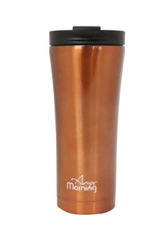 Any Morning Travel Coffee Mug 450/500ml, Stainless Steel Coffee Tumbler, Leakproof Travel Coffee Cup, Spillproof Travel Mugs for Hot and Cold Beverage, 15 oz, Copper Color - SI231905  - Image 1