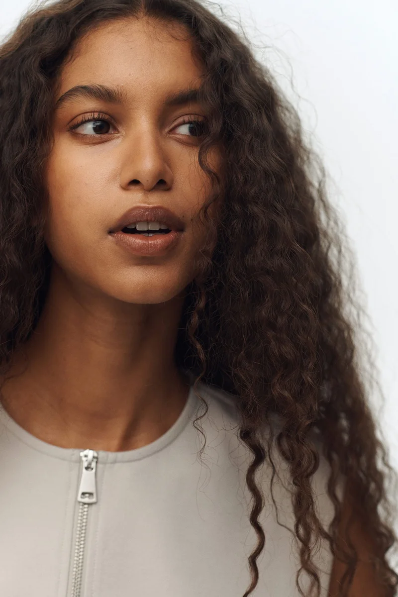 H&M Drawstring-detail jersey top