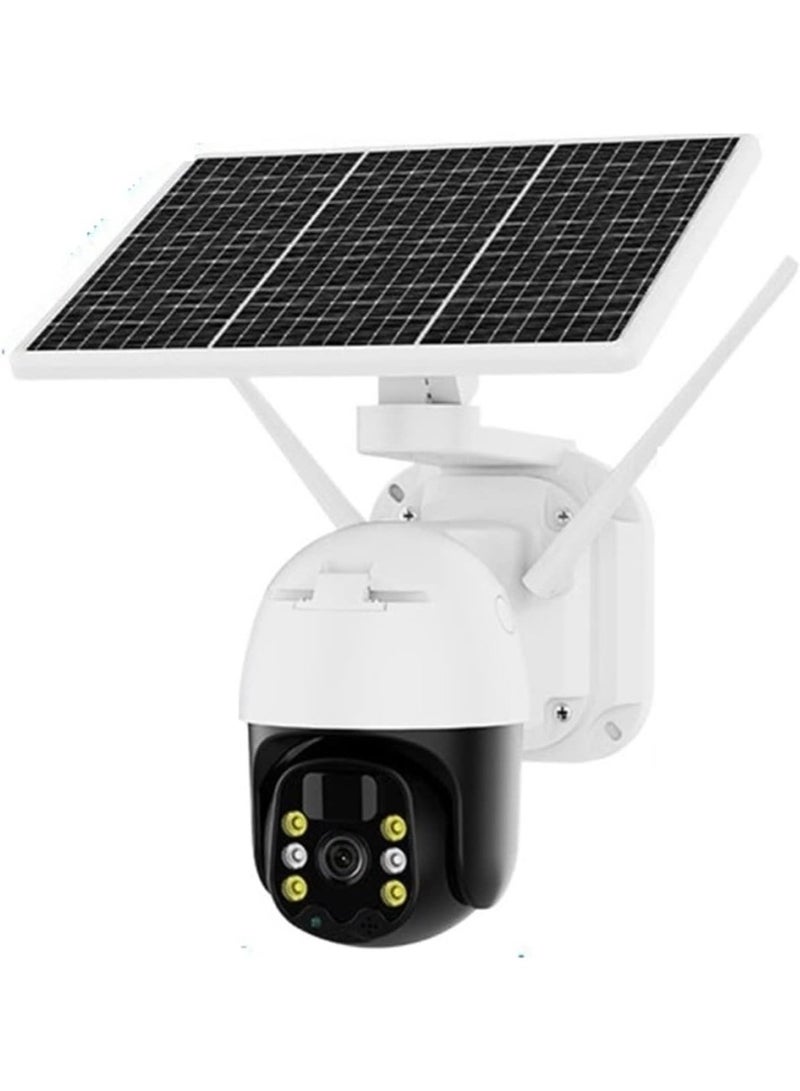 JORTAN JT-8181-2XM-4GU 8MP Outdoor Solar Security Camera with 4G SIM & WiFi, Dual Lens, 1080P Live View, PIR Motion Detection, 32GB Memory Card, Rechargeable Battery, Two-Way Audio, Color Night Vision, IP66 Weatherproof - Image 1