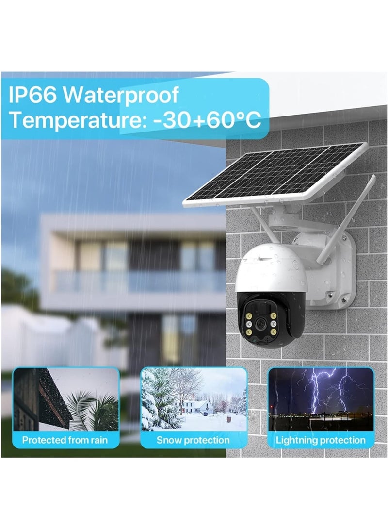 JORTAN JT-8181-2XM-4GU 8MP Outdoor Solar Security Camera with 4G SIM & WiFi, Dual Lens, 1080P Live View, PIR Motion Detection, 32GB Memory Card, Rechargeable Battery, Two-Way Audio, Color Night Vision, IP66 Weatherproof - Image 4