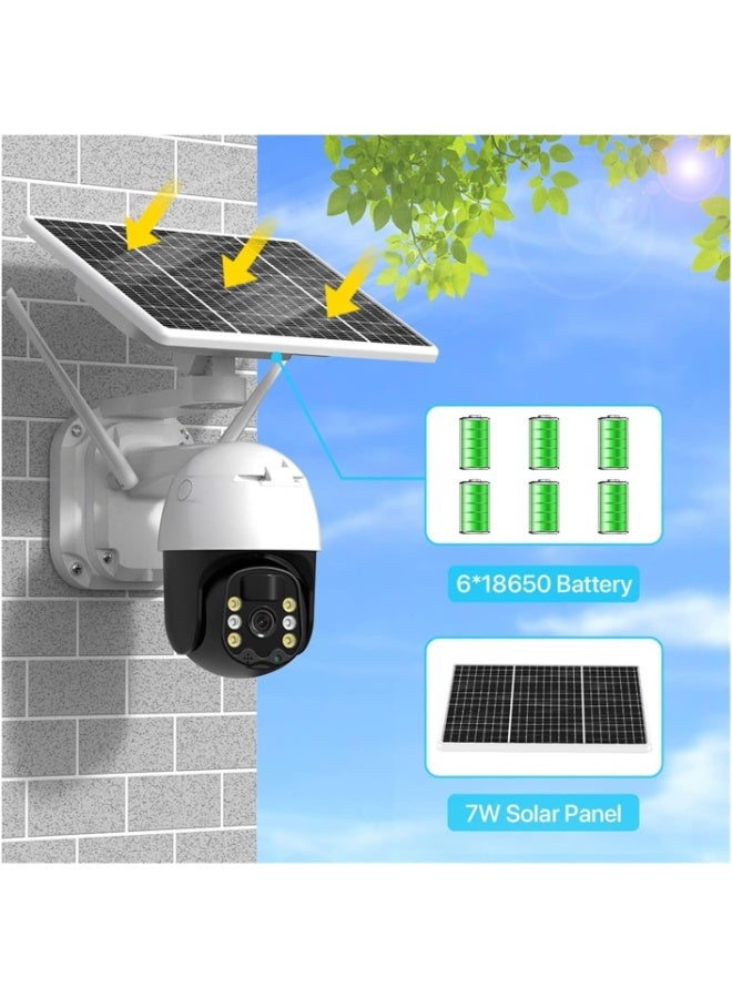 JORTAN JT-8181-2XM-4GU 8MP Outdoor Solar Security Camera with 4G SIM & WiFi, Dual Lens, 1080P Live View, PIR Motion Detection, 32GB Memory Card, Rechargeable Battery, Two-Way Audio, Color Night Vision, IP66 Weatherproof - Image 2