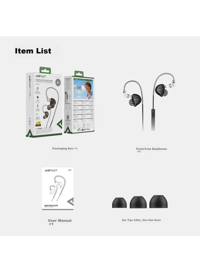 Acefast Jisu Frost-free In-ear Hifi Wired Earphones Fps Gaming Headset With Mic Delta Cs Valorant Sound Positioning New Model - Image 5