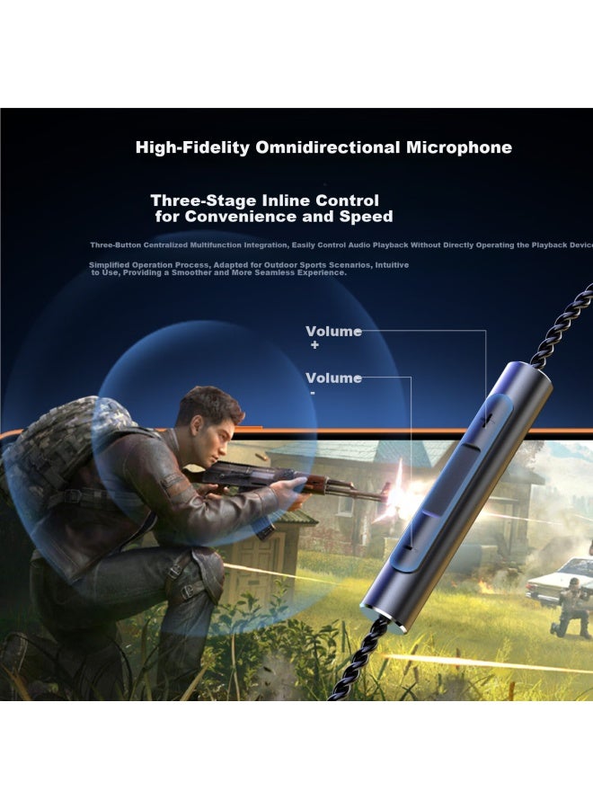 Acefast Jisu Frost-free In-ear Hifi Wired Earphones Fps Gaming Headset With Mic Delta Cs Valorant Sound Positioning New Model - Image 3