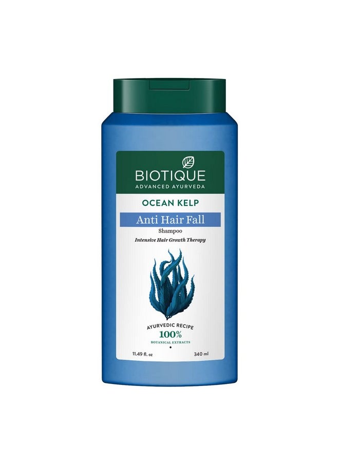 Biotique Ocean Kelp Anti Hairfall Shampoo | Intensive Hair Growth Therapy| Anti Hairfall Shampoo That Maintains Shine |100% Botanical Extracts | Suitable For All Hair Types |340Ml  - Image 1