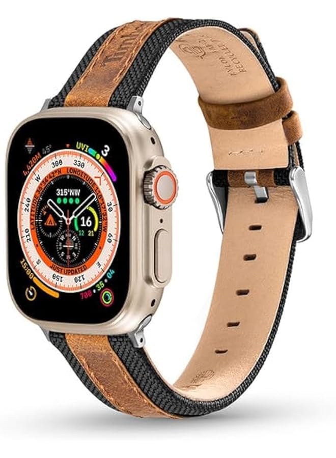 تمبرلاند سوار ساعة أرنيت ريبوتل أسود وبني للجنسين، مقاس 22 مم، Tdous0001708