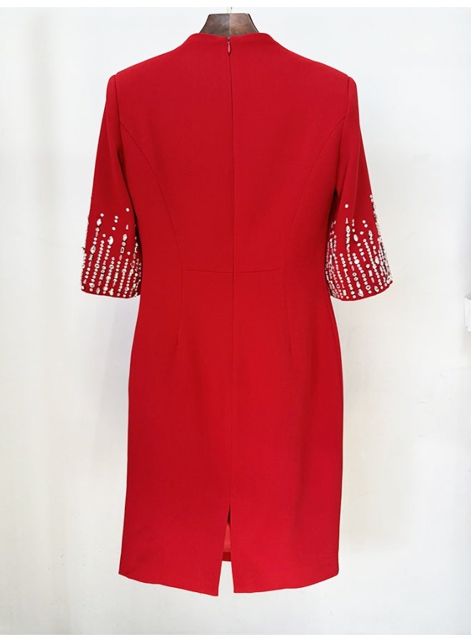 Madam Uniq Embellished Sleeve Dress - Image 4