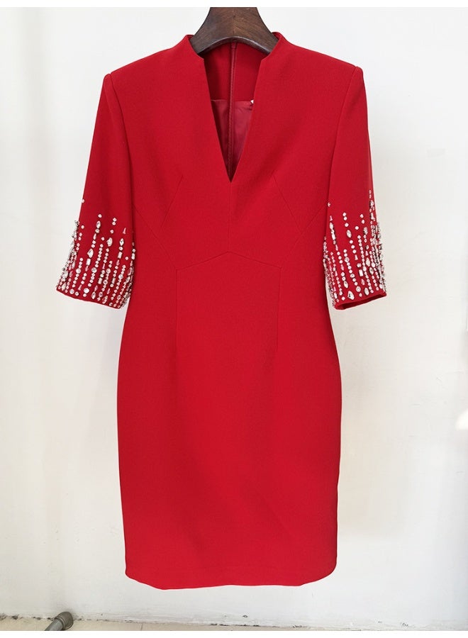 Madam Uniq Embellished Sleeve Dress - Image 3