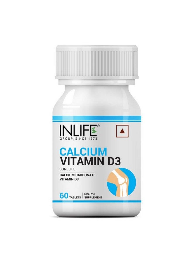 INLIFE Calcium and Vitamin D3 Tablets for Men Women | Calcium Carbonate Supplement for Bone and Joint Support - 60 Tablets (Pack of 1) - Image 4