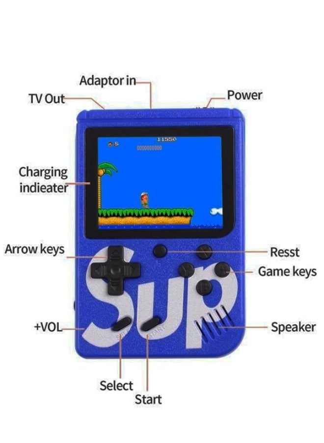 Macon Sup 400-in-1 Game Box – Wireless Retro Gaming Console with TV Output & External Gamepad Support – Blue - Image 1
