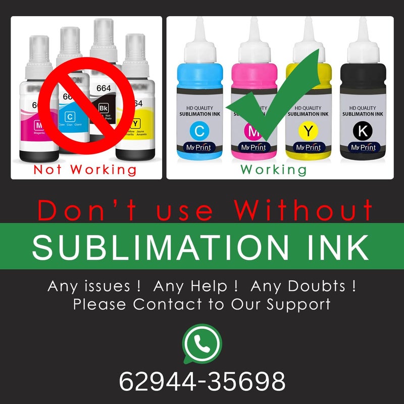 MY PRINT | 125GSM HD | Dual Coated Sublimation Transfer Paper A4 | For T-Shirt | Mug | 3D Cover | All Sublimation Product | Only Use Sublimation INK (100 PAGES) - Image 5