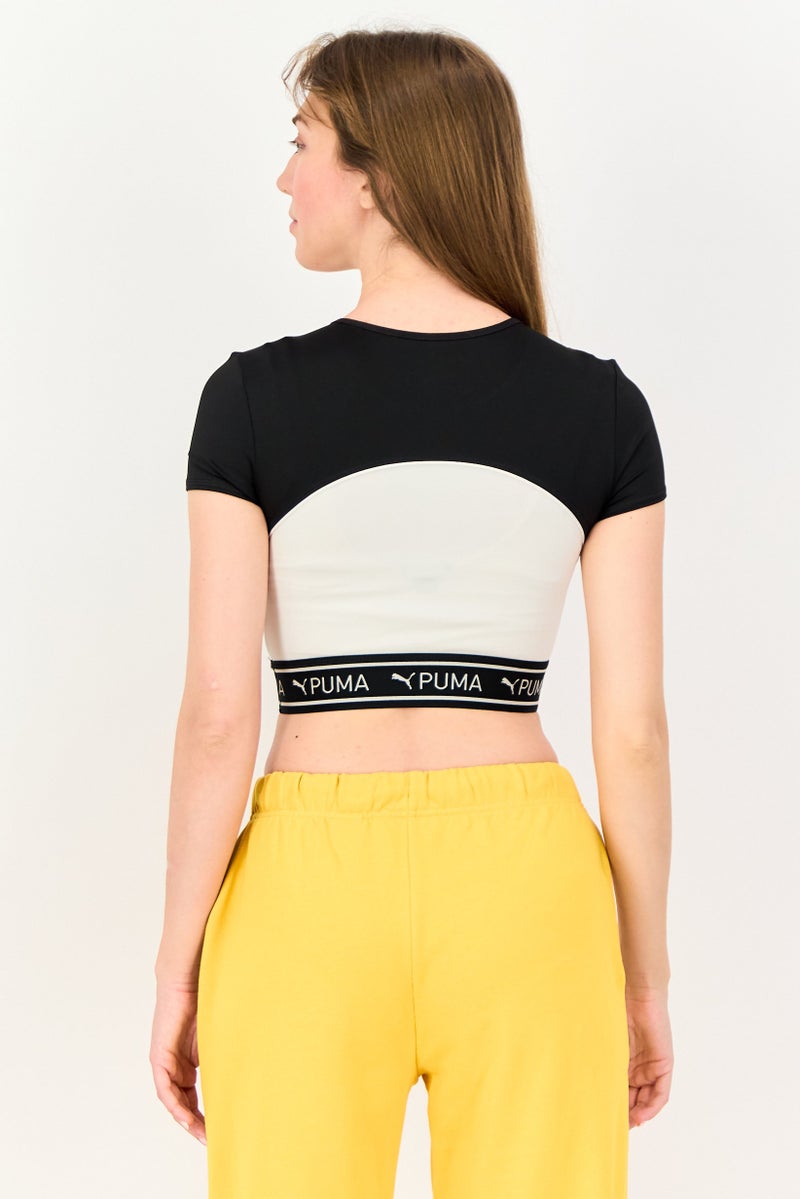 PUMA Women Sportswear Fit Short Sleeves Training Top, Black - Image 3