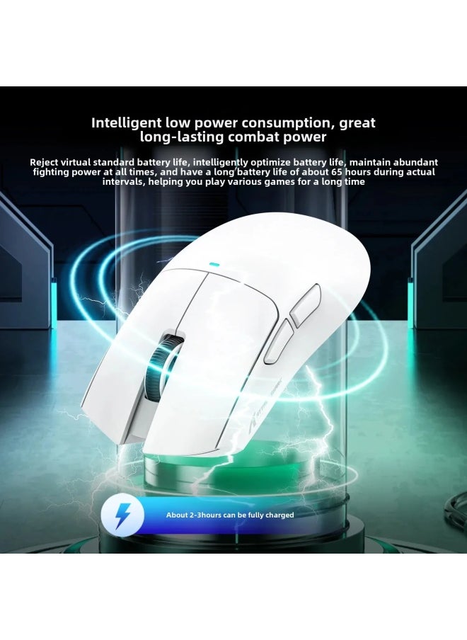 Generic Lightweight Attack Shark X11 Mouse PAW3311 Esports Gaming Three Mode Wireless Bluetooth Mouse Rechargeable RGB Base-Color:Attack Shark X11 Three-mode Mouse White With RGB Charging Stand  - Image 4