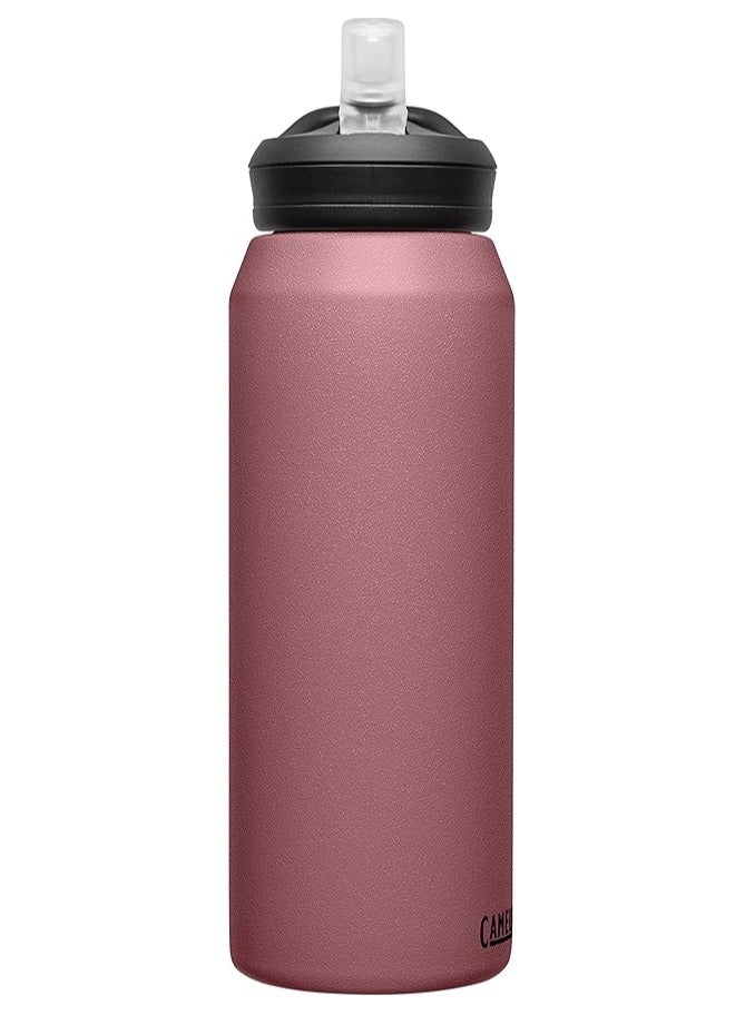 كاميلباك زجاجة ماء CamelBak Eddy+ بسعة 32 أونصة، معزولة من الستانلس ستيل، مع شفاط، خالية من BPA وقابلة لإعادة الاستخدام – أسود - Image 4
