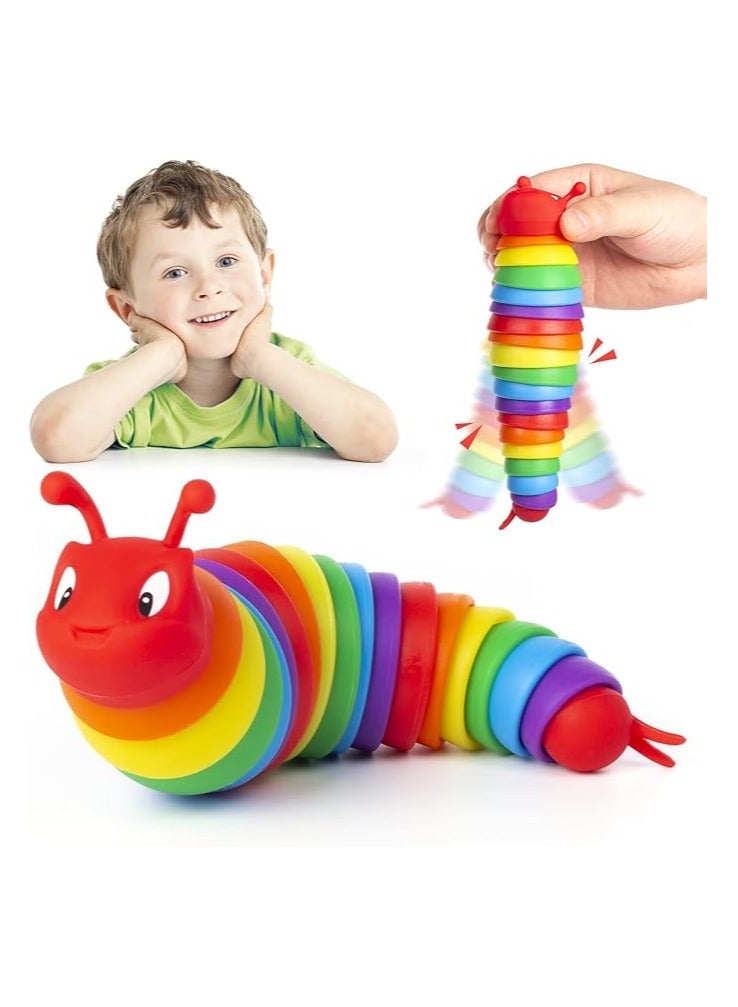 Whatook Fidget Slug Toy, Sensory Slug Fidget Toy for Kids & Adults, Cute Fidget Caterpillar Worm Toy, Autism Sensory Toys for Autistic Children, Toddler Toys 3 4 5 6 7 8+ Year Old Girl Boy ADHD Gifts - Image 1